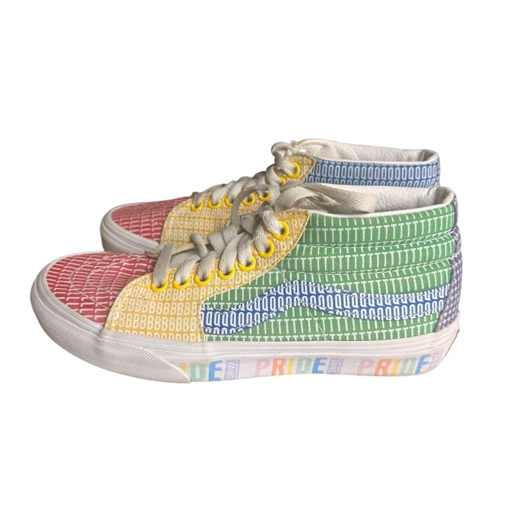 Vans Sk8-Mid Pride 2021 Rainbow Sneakers VN0A3WM33WJ Skater Men 5 Women 6.5 - Picture 3 of 8
